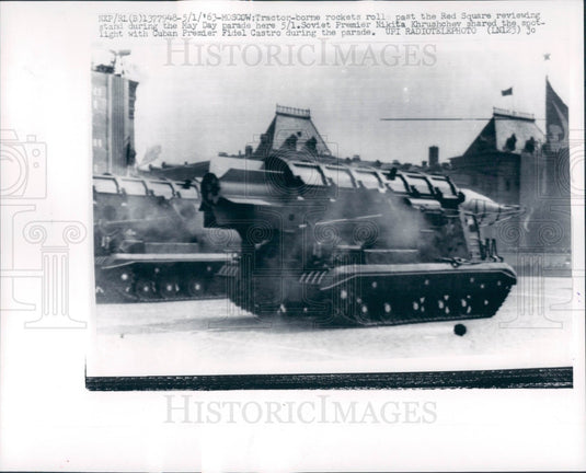 1963 Moscow Russian Tractor-Born Rockets Press Photo - Historic Images