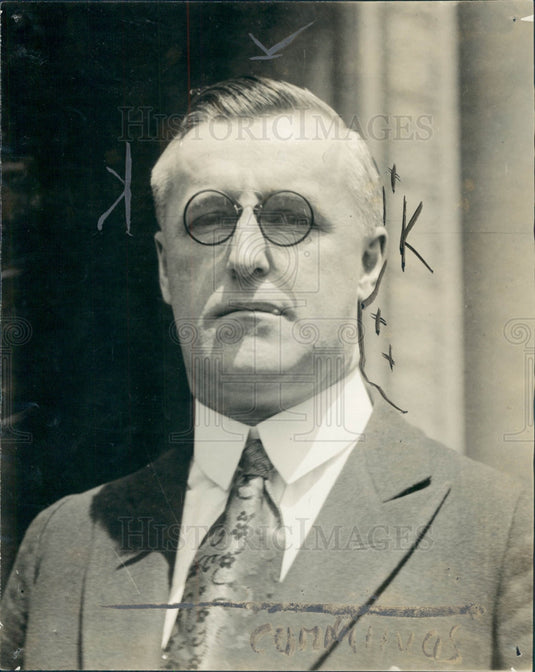 1920 Detroit Walter S Cummings Press Photo - Historic Images