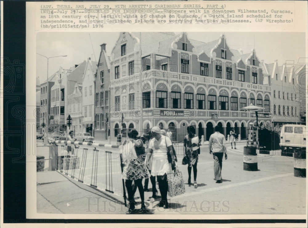 1976 Wilhemstad Curacao Downtown Press Photo - Historic Images