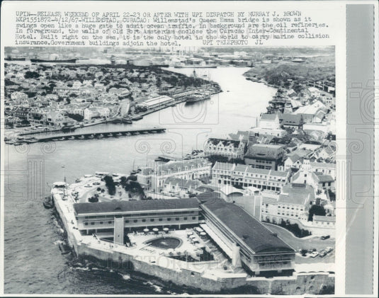 1967 Wilhemstad Curacao Aerial Press Photo - Historic Images