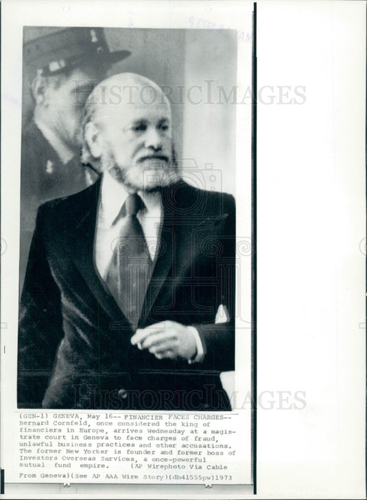 1973 Millionaire Financier Bernard Cornfeld Press Photo - Historic Images