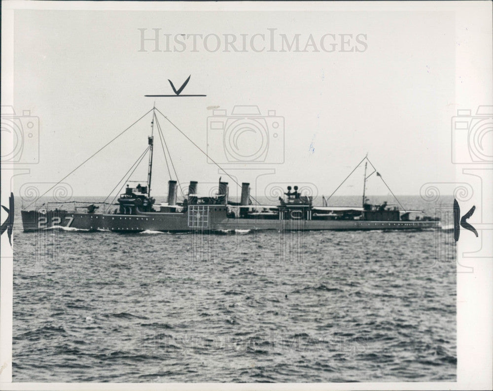 1939 US Navy Destroyer Pillsbury Press Photo - Historic Images
