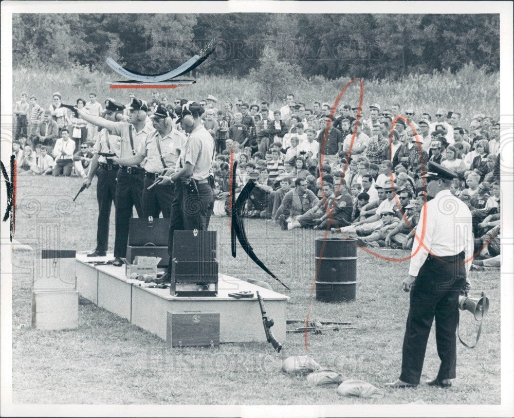 1967 Detroit MI Police Pistol Team Press Photo - Historic Images