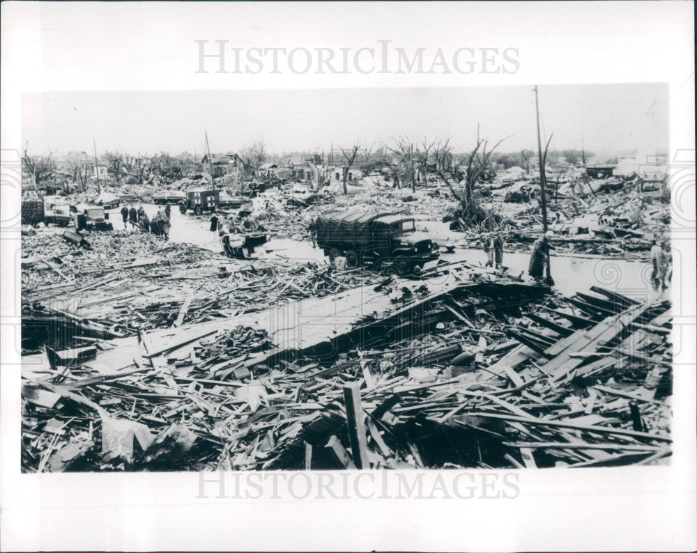 1955 Udall KA Tornado Damage Press Photo - Historic Images