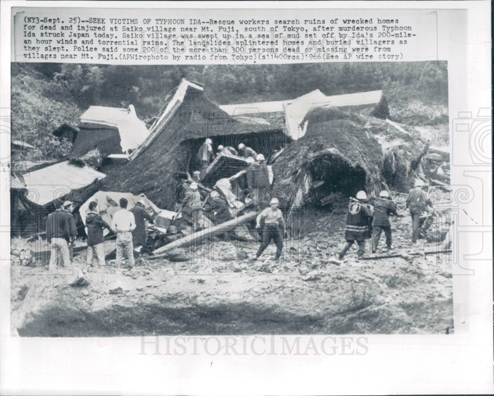 1966 Saiko Japan Typhoon Press Photo - Historic Images