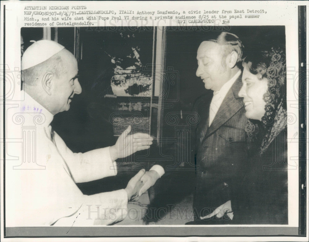 1971 Pope Paul VI Press Photo - Historic Images