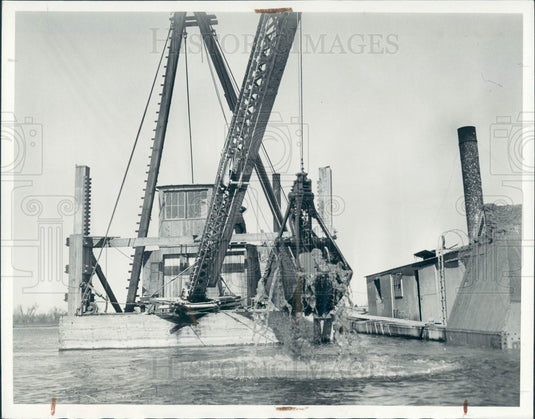 1940 Dredging Machine Press Photo - Historic Images