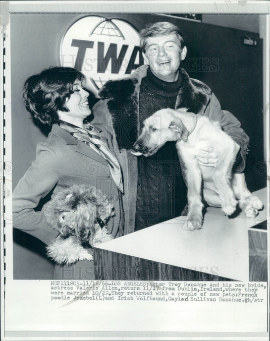1966 Actors Troy Donahue & Valerie Allen Press Photo - Historic Images