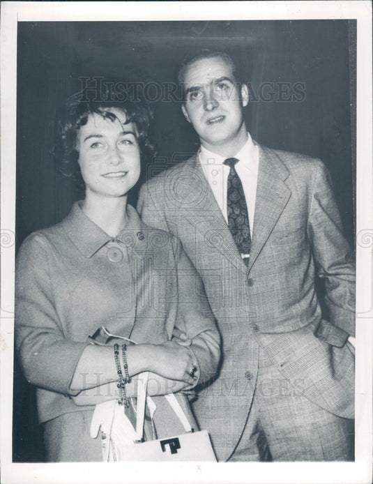 1962 Spain Prince Carlos & Princess Sophie Press Photo - Historic Images