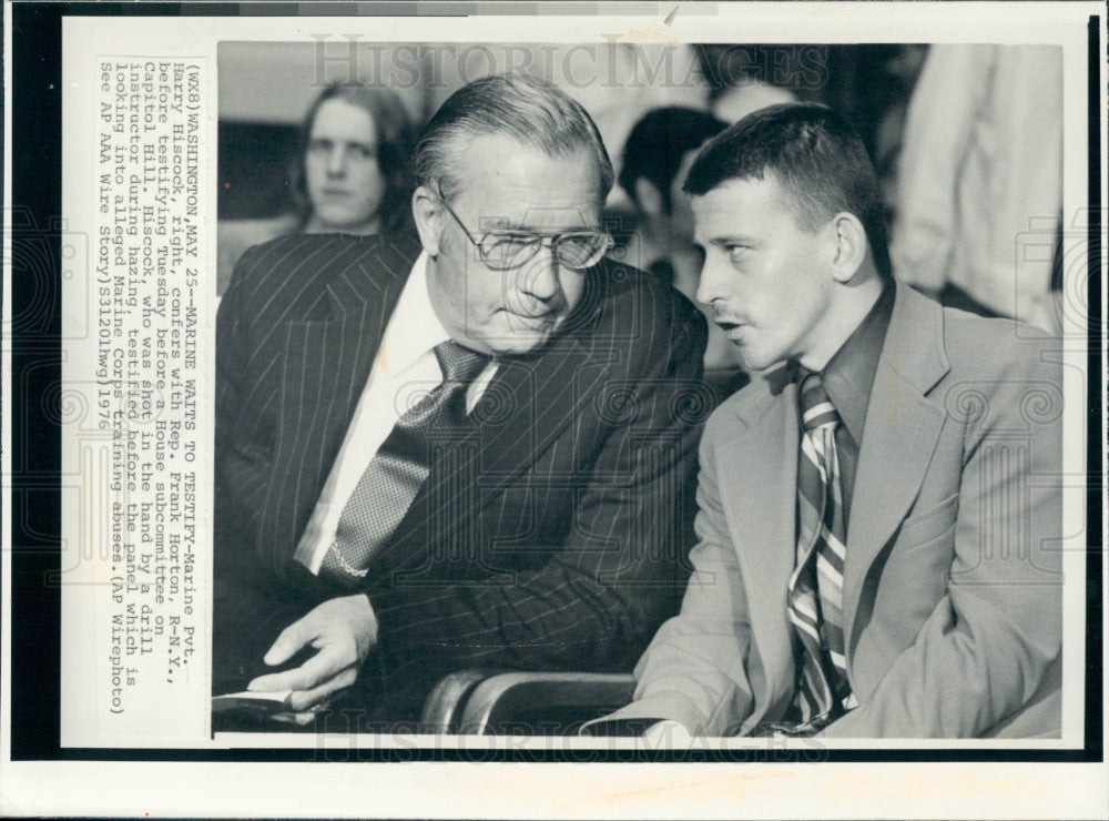 1976 US Marine Hazing Pvt Harry Hiscock Press Photo - Historic Images