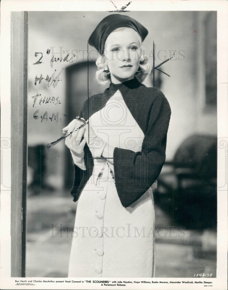 1935 Actress Julie Haydon Press Photo - Historic Images