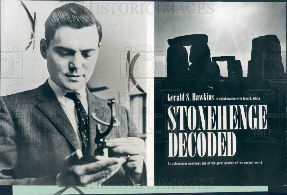 1966 Author Gerald Hawkins Press Photo - Historic Images