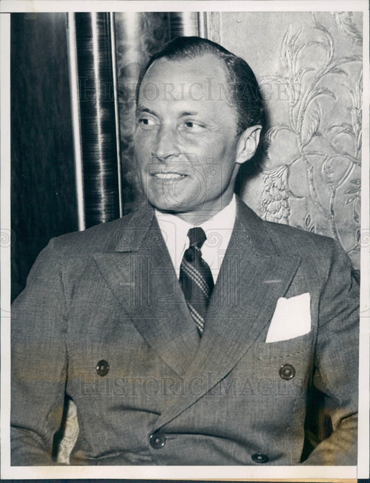1935 Denmark Count Kurt Von Haugwitz-Reventlow Photo - Historic Images
