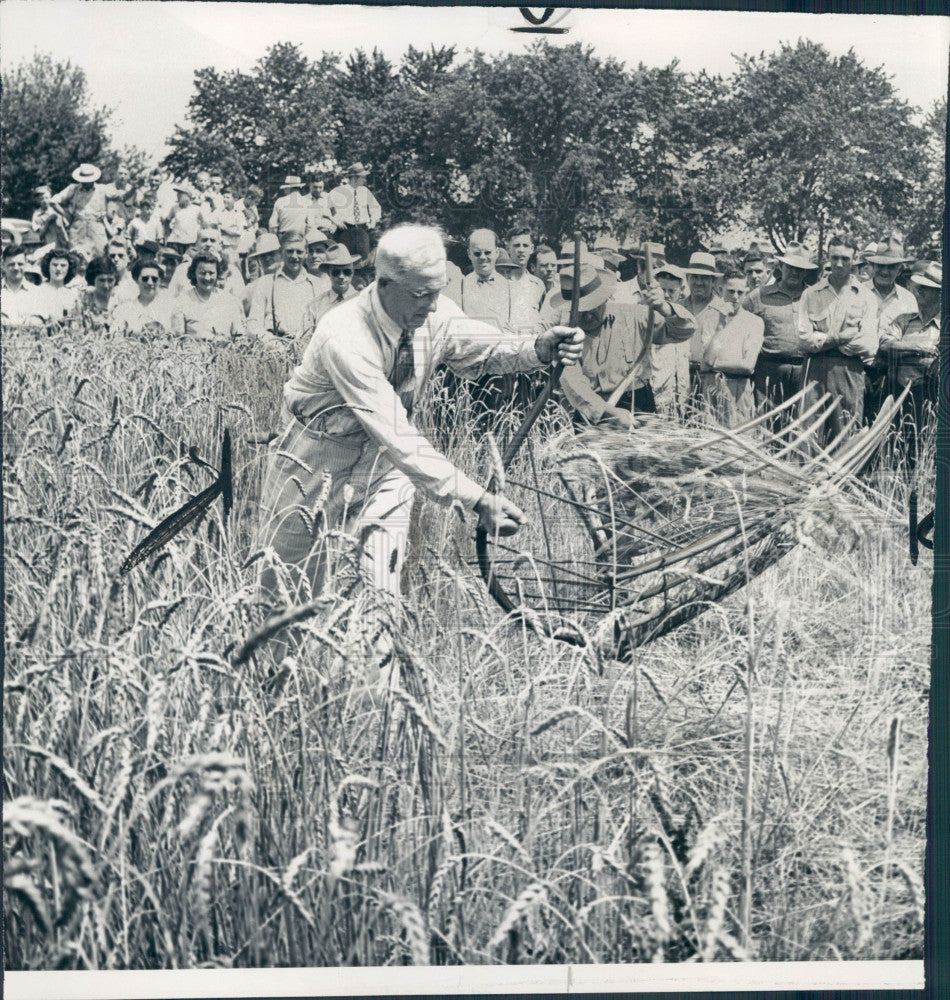 1946 Biblical Wheat Experiment Perry Hayden Press Photo - Historic Images