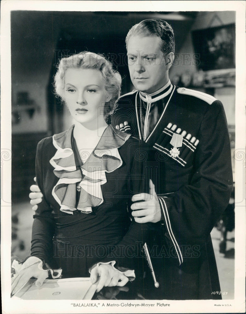 1940 Actors Ilona Massey &amp; Nelson Eddy Press Photo - Historic Images