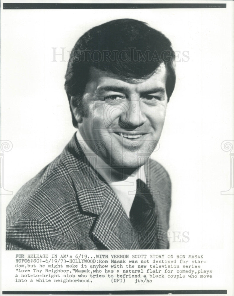 1973 Actor Ron Masak Press Photo - Historic Images