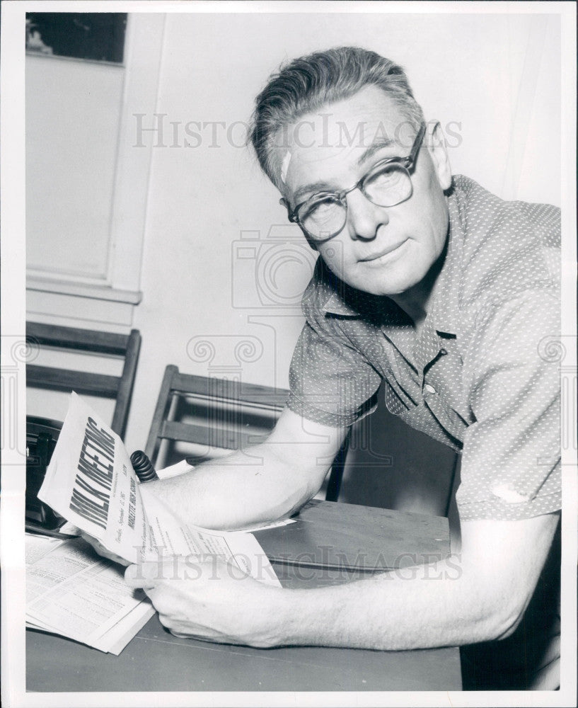 1957 1st Pres UAW Homer Martin Press Photo - Historic Images