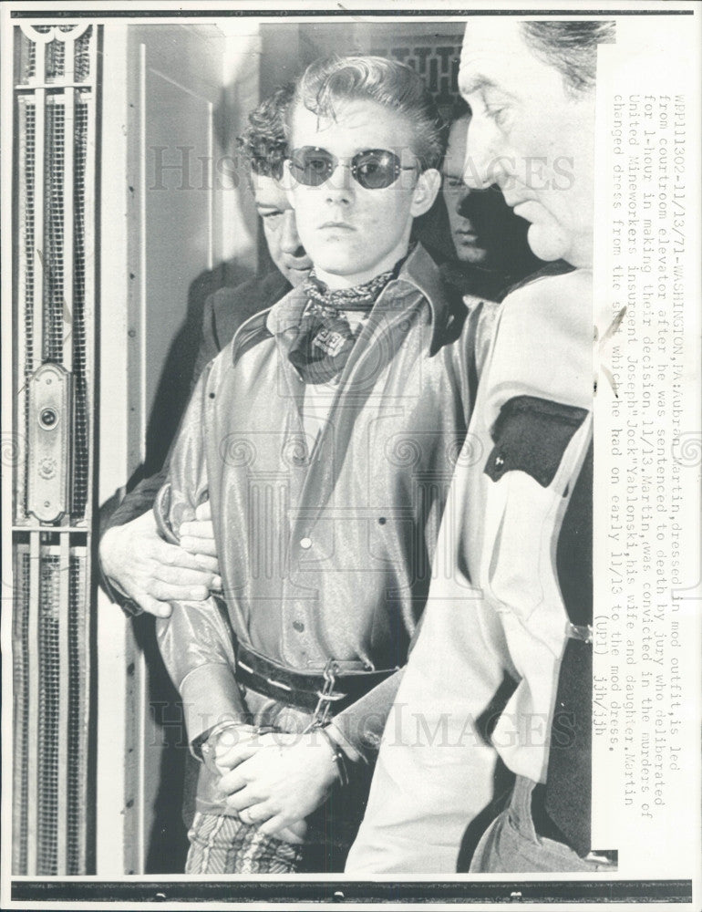 1971 Mass Murderer Aubran Martin Press Photo - Historic Images