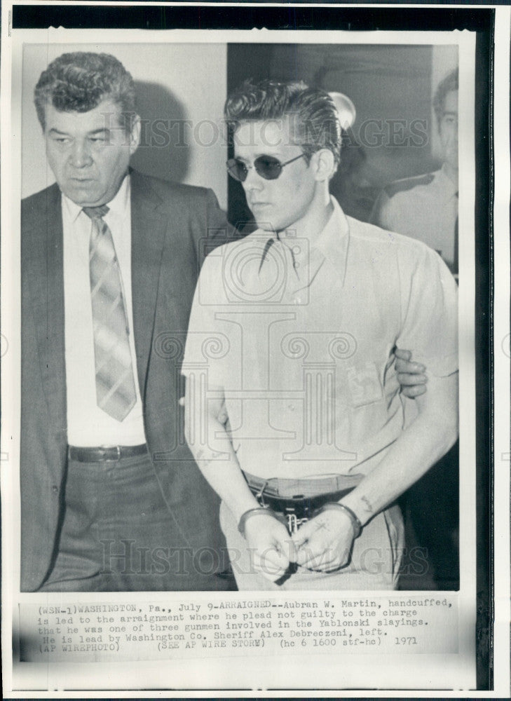 1971 Mass Murderer Aubran Martin Press Photo - Historic Images