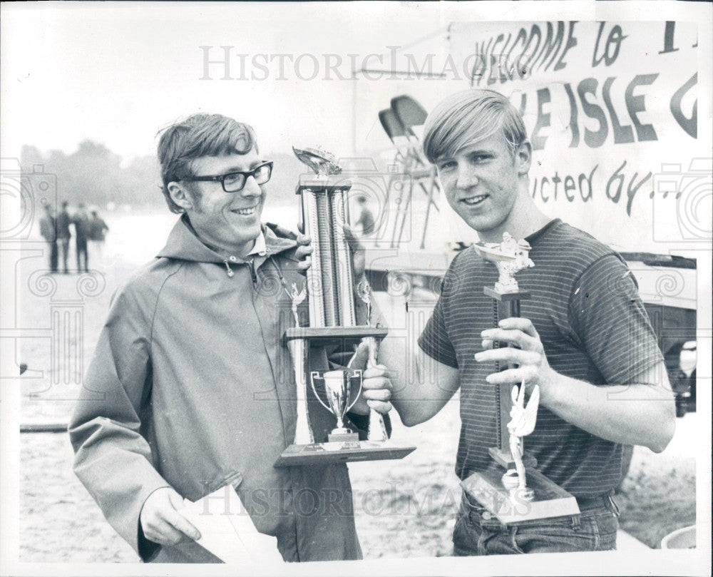 1970 Belle Isle MI Boat Racer Ken Pisel Press Photo - Historic Images