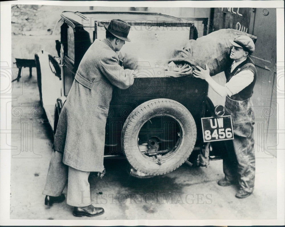 1938 England GH Donald Wood Burning Car Press Photo - Historic Images