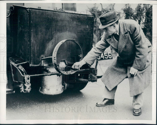1938 England GH Donald Wood Burning Car Press Photo - Historic Images