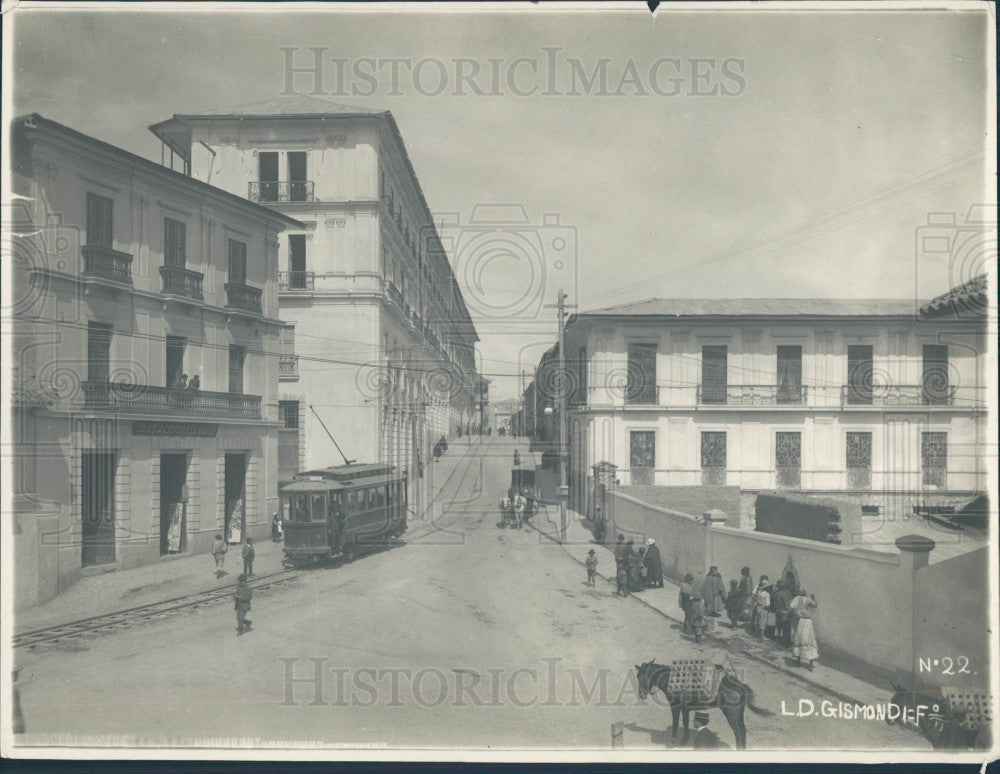 1925 La Paz Bolivia Street Press Photo - Historic Images