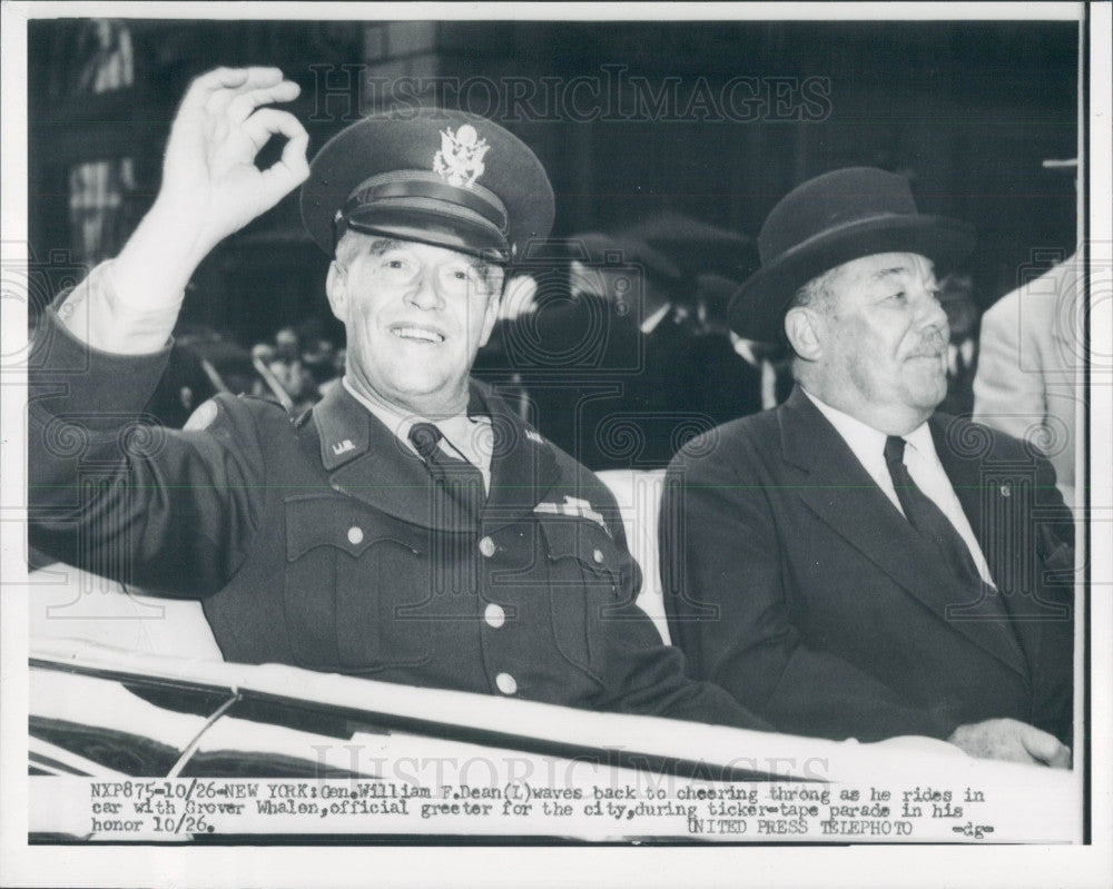 1953 US General Willaim Dean Press Photo - Historic Images