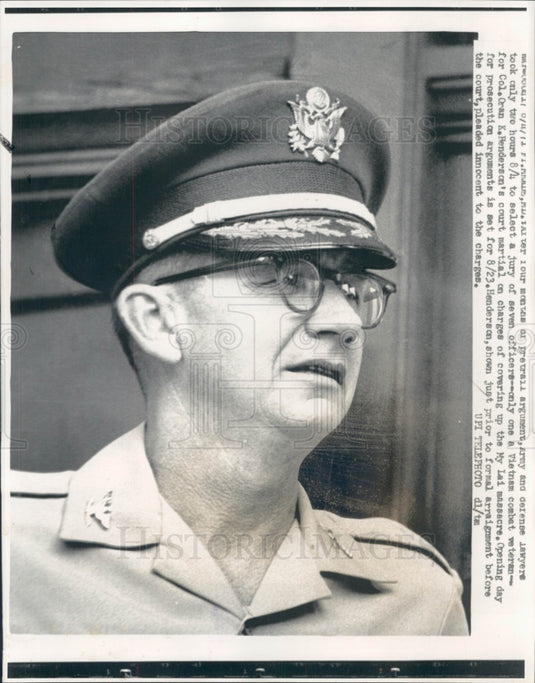 1971 US Army Oran Henderson Court Martial Press Photo - Historic Images