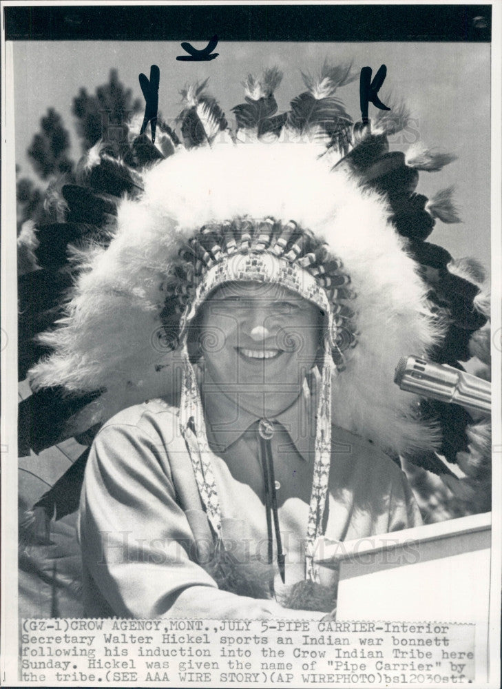 1970 US Interior Secretary Walter Hickel Press Photo - Historic Images