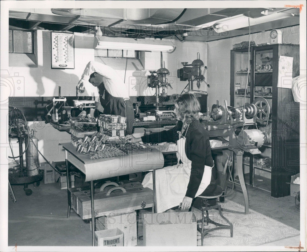 1948 Model Railroad Builder George Hines Press Photo - Historic Images