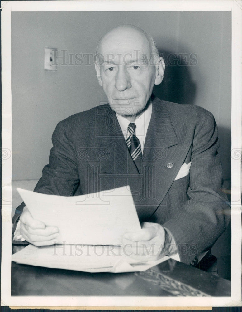 1944 Veterans Administrator Frank Hines Press Photo - Historic Images