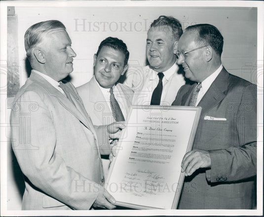 1953 Detroit Mayor Miriani & Walker Cisler Press Photo - Historic Images