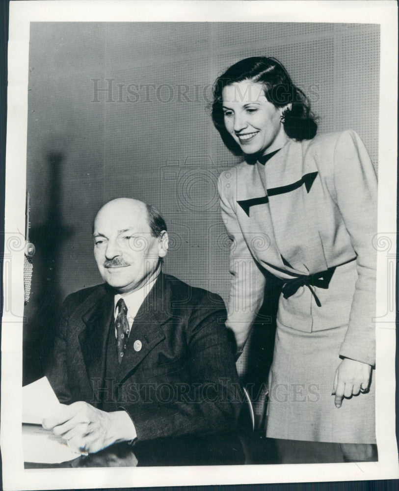 1953 GB PM Clement Attlee Radio Sionssat Press Photo - Historic Images