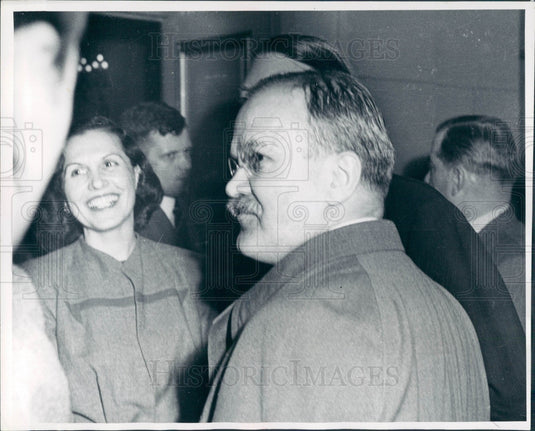 1953 Russia Diplomat Molotov Radio Sionssat Press Photo - Historic Images