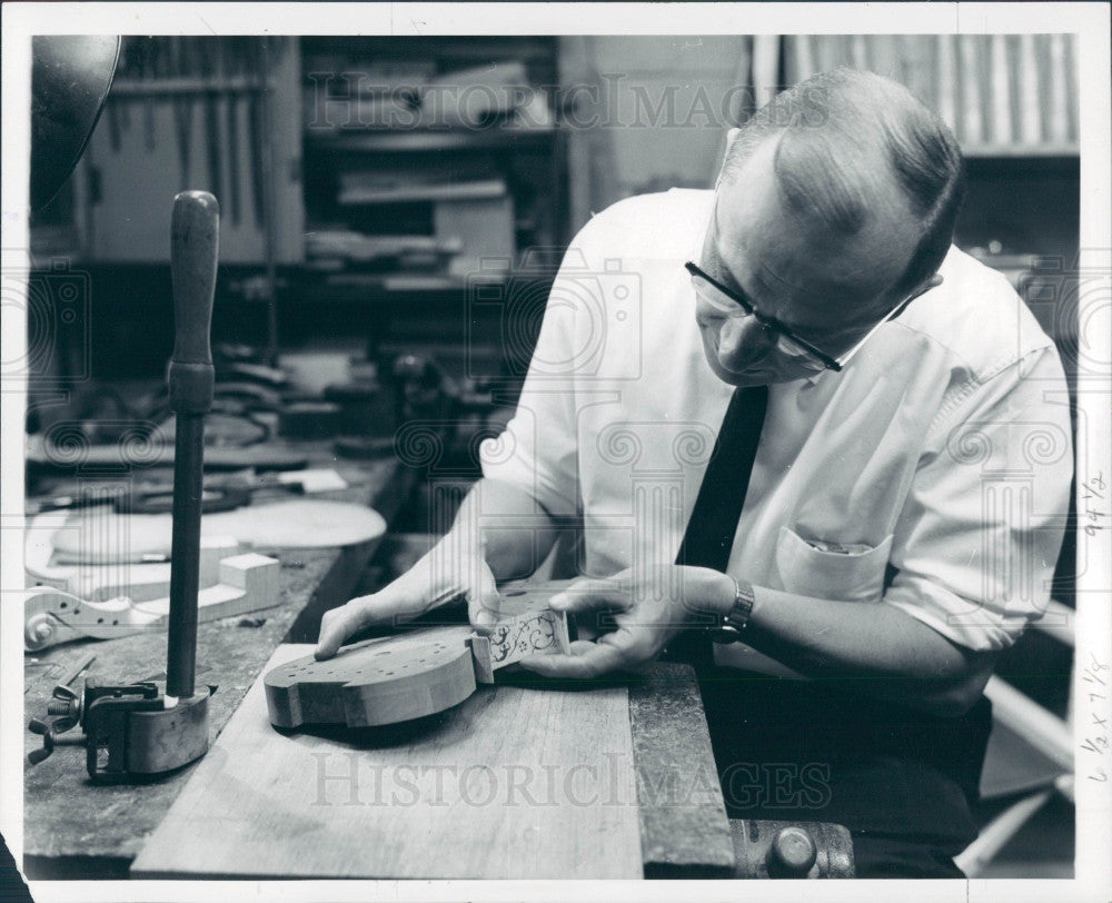 1967 Violin Maker William Slaby Press Photo - Historic Images