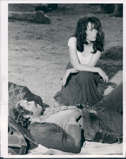 1969 Actors Marianna Hill & Malachi Throne Press Photo - Historic Images