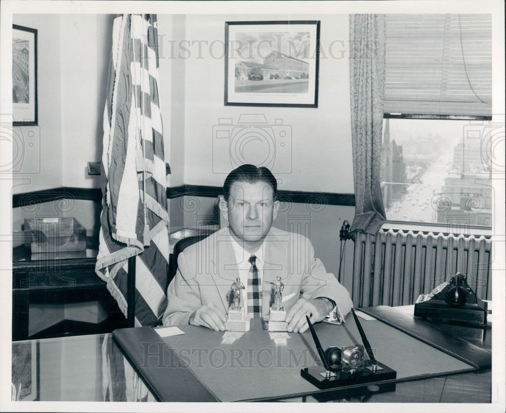 1956 Detroit FBI Chief Charles Brown Press Photo - Historic Images