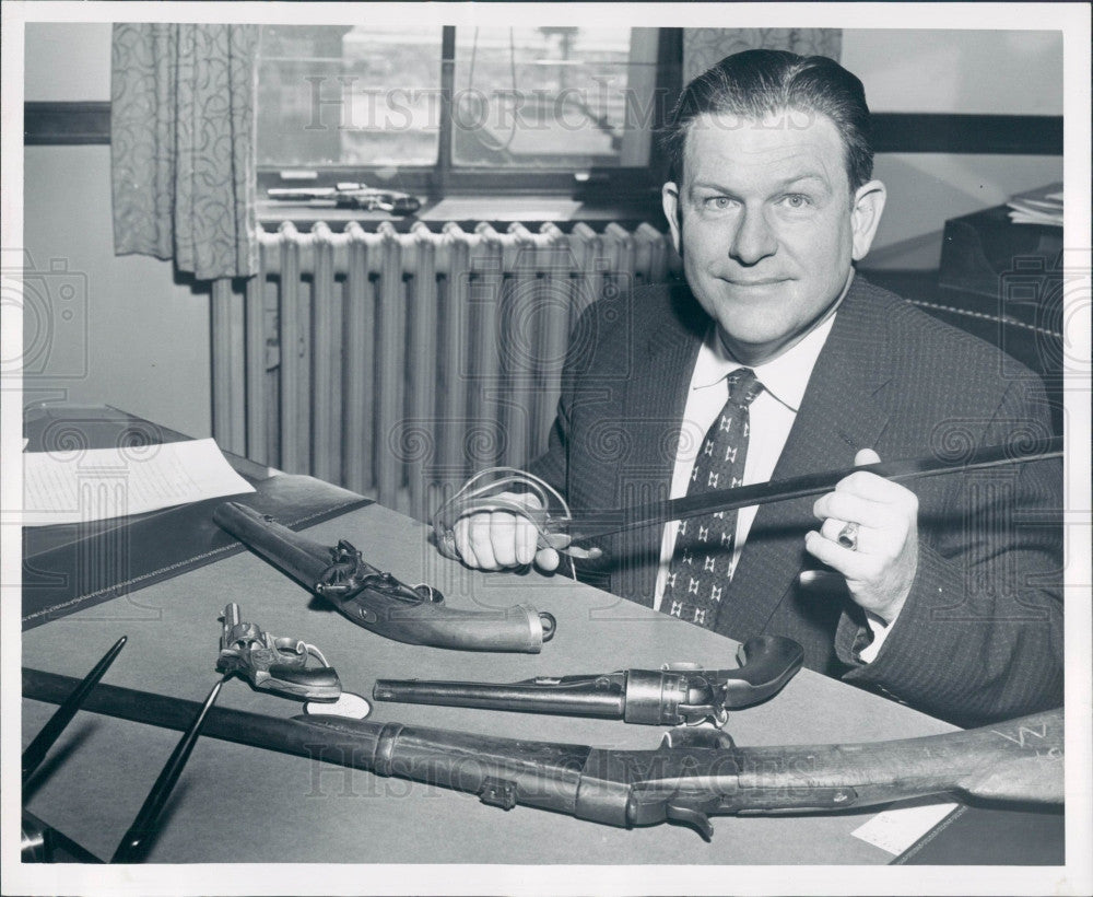 1957 Detroit FBI Chief Charles Brown Press Photo - Historic Images