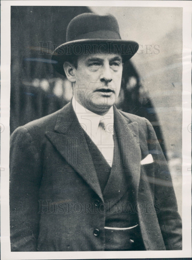 1939 GB Minister of Supply Leslie Burgin Press Photo - Historic Images