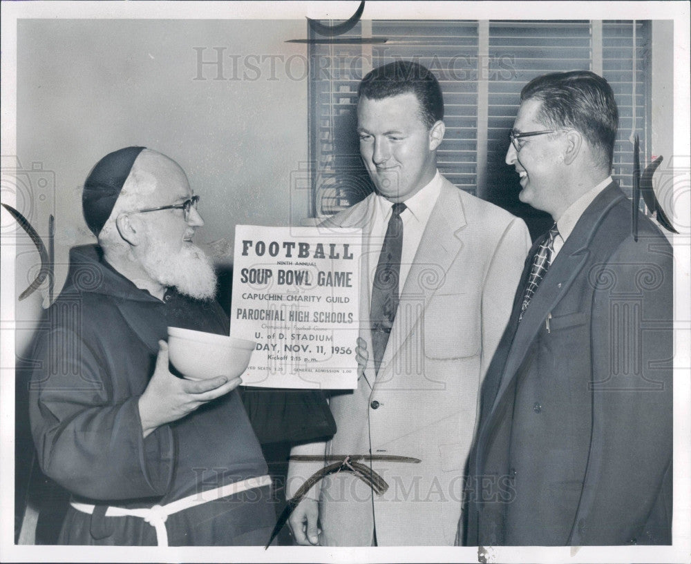 1956 Detroit Fr. Bernard Burke Press Photo - Historic Images