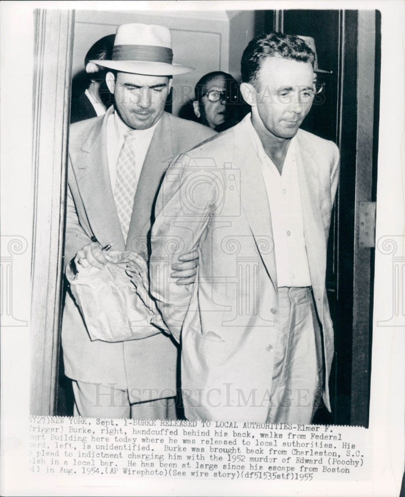 1955 New York Murderer Elmer Burke Press Photo - Historic Images