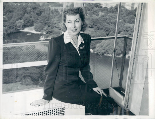 1943 Mrs Alexander de Seversky Flyer Press Photo - Historic Images