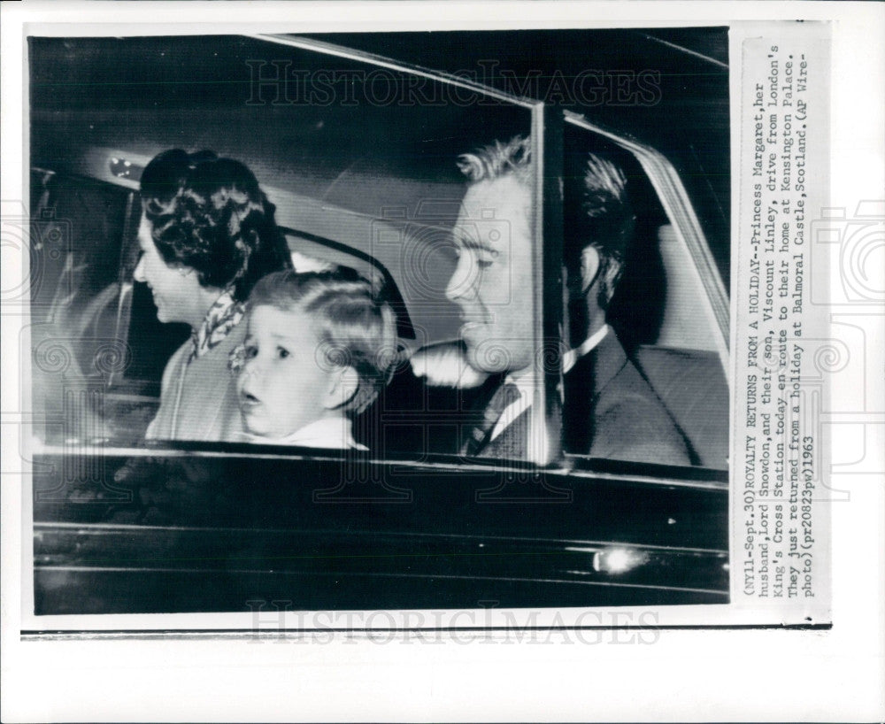 1963 UK Princess Margaret &amp; Son David Press Photo - Historic Images