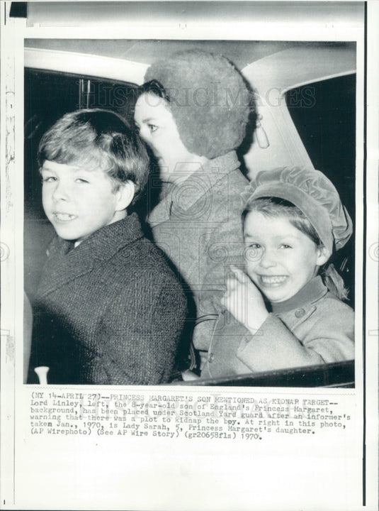 1970 UK Princess Margaret & Son David Press Photo - Historic Images