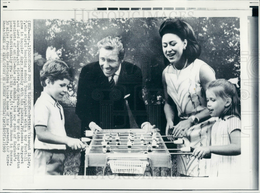 1969 UK Princess Margaret &amp; Son David Press Photo - Historic Images