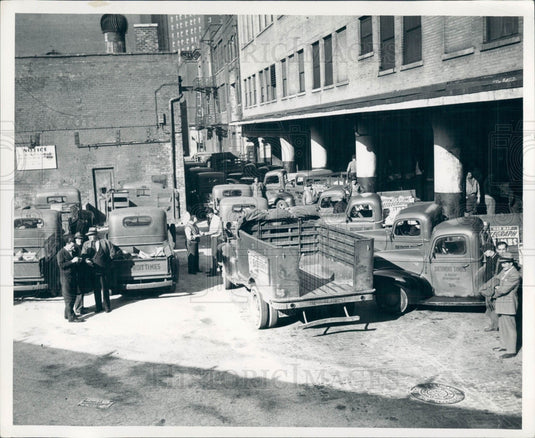 Undated Detroit Times Delivery Trucks Press Photo - Historic Images