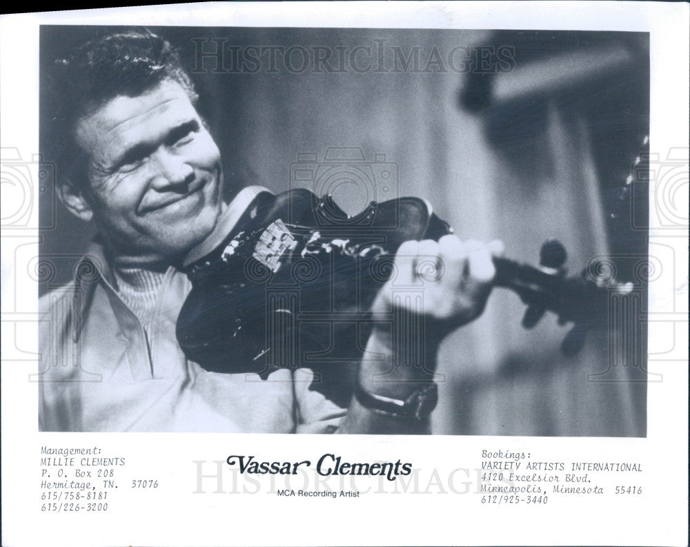 1978 Fiddler Vassar Clements Press Photo - Historic Images