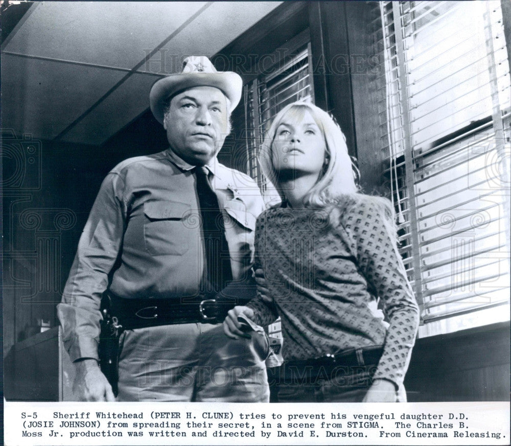 1972 Actors Peter Clune &amp; Josie Johnson Press Photo - Historic Images