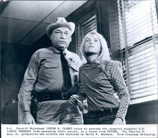 1972 Actors Peter Clune & Josie Johnson Press Photo - Historic Images